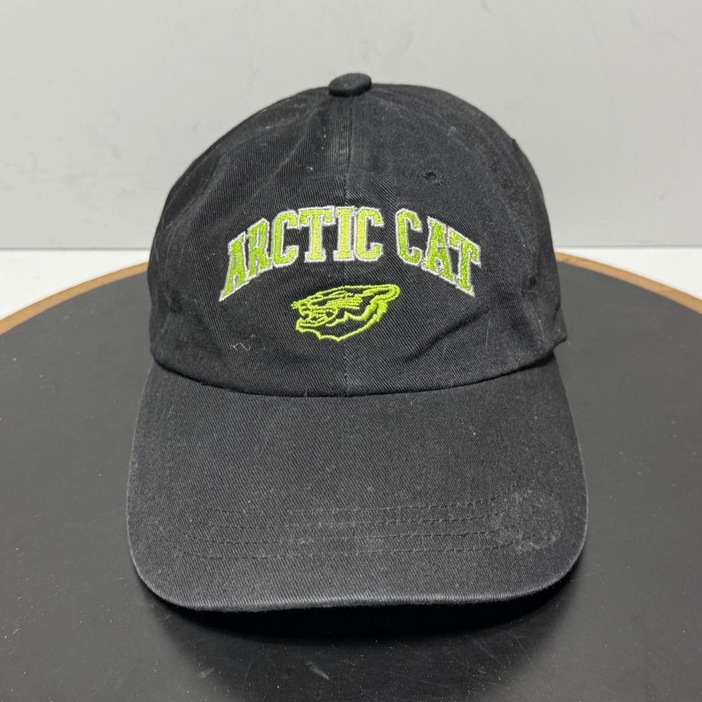 Arctic‎ Cat Hat Men One Size Adjustable Strapback Black Embroidered Snowmobile